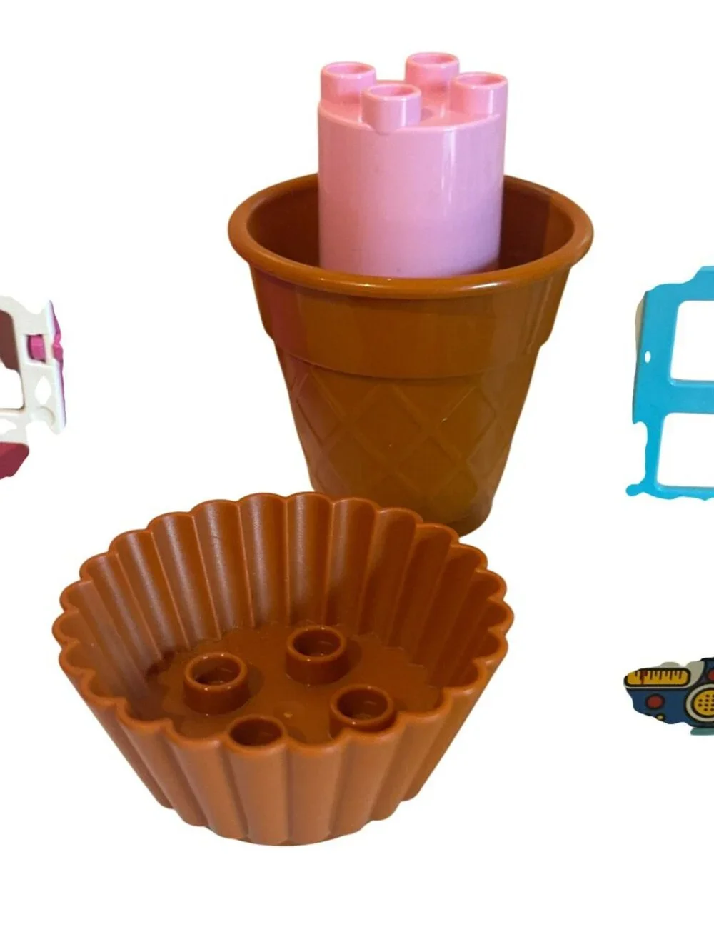 LEGO Duplo Building Blocks Toys Replacement Parts Cone Cupcake Bottom Slopes Etc